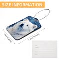 thumbnail image 5 of Galaxy Polar Bear Square PU Leather 2 Pack Travel Tag - Bag Tag - Suitcase Tag with Privacy Cover and Stainless Steel Ring - Suitable for Travel, Backpack, and Handbag, 5 of 7