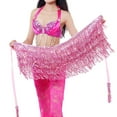 thumbnail image 2 of D-GROEE Sequin Tassel Hip Scarf Belly Dance Belt Dance Performance Skirt for Women and Girls, 2 of 7