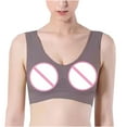 thumbnail image 4 of Clearance under $5 JINMGG Womens Plus Size Clearance $5 Women Sports Bra without Steel Ring No Chest Support Yoga Running Vest Wine L, 4 of 7