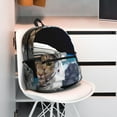 thumbnail image 5 of Pofeuu Cat Astronaut Print Laptop Backpack Travel Canvas Backpack for School Lightweight and Comfortable Backpack College Backpack Schoolbag, 5 of 6