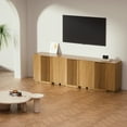 thumbnail image 3 of Brafab Wood Buffet Cabinet with Fluted Doors, Accent Sideboard Storage Credenza Multifunctional Console Table for Living Room, Dining Room, 3 of 7