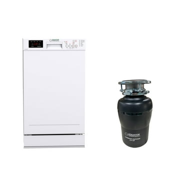 Equator 18 in Dishwasher 10 place QUIET 110V E-Star ADA 3/4 HP Garbage Disposer