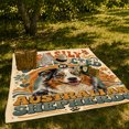thumbnail image 4 of Dog Portrait Colorful Pet Artwork Playful Graphic Style Dog Lovers Colorful Pet Portrait Warm Flannel Blanket, Pet Adoption Gift for Living Room and Bedroom Home Decor, 4 of 5