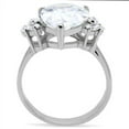thumbnail image 4 of Luxe Jewelry Designs Women's Stainless Steel Engagement Ring with Pear Cubic Zirconia - Size 8, 4 of 4