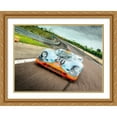thumbnail image 2 of Stephen Chambers 18x15 Gold Ornate Wood Framed With Double Matting Wall Art Titled - Porsche 917 Gulf 8, 2 of 6