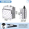 thumbnail image 3 of Zipper Binder with Shoulder Strap 2 inch 3 Ring Waterproof File Folder Organizer Bag 500 Sheet Lavender Roses Pattern, 3 of 8