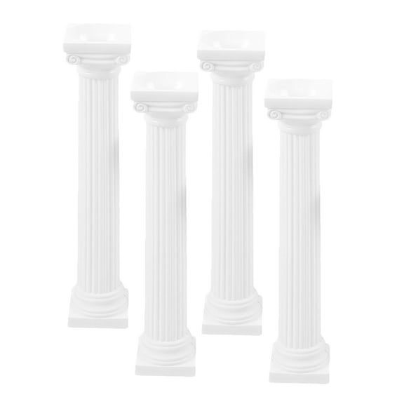 NIAIZEK 4-Piece White Roman Column Decorations for Entryway, Outdoor Garden, Patio, Porch, Home and Yard