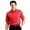 Aurora Red, variant on Monterey Club Men's Pro Mesh Texture Solid Golf Polo Shirt #1089