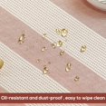 thumbnail image 3 of Stitching Tassel Tablecloth Striped Table Cloth Rectangle Cotton Linen Dust-Proof Table Cover for Kitchen Dinning 140*10cm Orange, 3 of 5