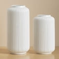 thumbnail image 6 of ILLUVA 10" Floral White Ceramic Vase, 6 of 6