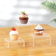 thumbnail image 4 of NIUBEE Acrylic Display Risers Stand 2 Sets,3 Steps Clear Riser Shelf Showcase for Amiibo Funko POP Figures -3"x3"x4", 4 of 7