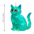thumbnail image 3 of Blue Acrylic Cat Pendant Wall Hanging Decor 2D Design With Hanging Hardware, 3 of 7