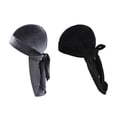 thumbnail image 1 of Paquete de 2 gorro de turbante de de cola larga unisex, sombrero musulmán, gorro de quimioterapia, en la cabeza Yinane Gorra de terciopelo Bandana Durag, 1 of 8