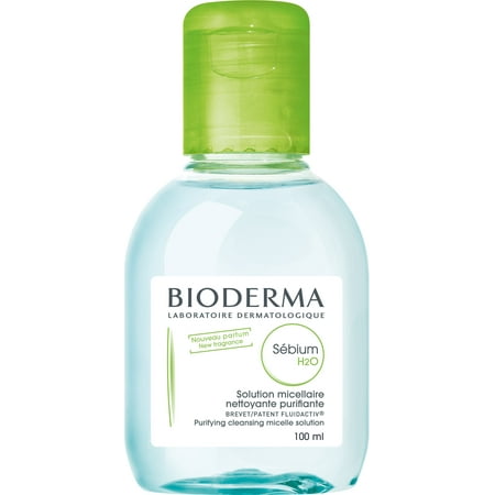 Bioderma Sebium H2O Micellar Cleansing Water and Makeup Remover Solution for Combination to Oily Skin - 3.33 fl.