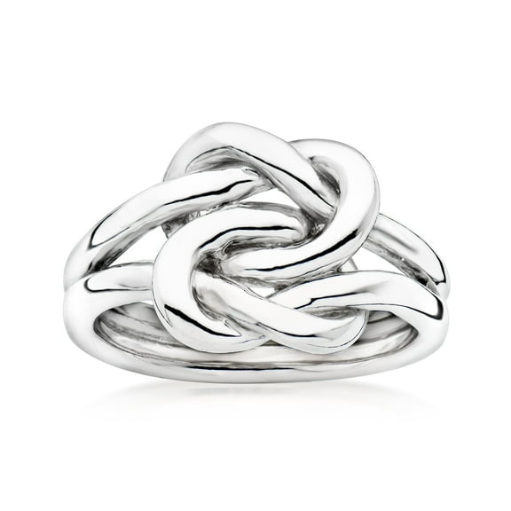 Ross-Simons Italian Sterling Silver Double Love Knot Ring, Women's, Adult