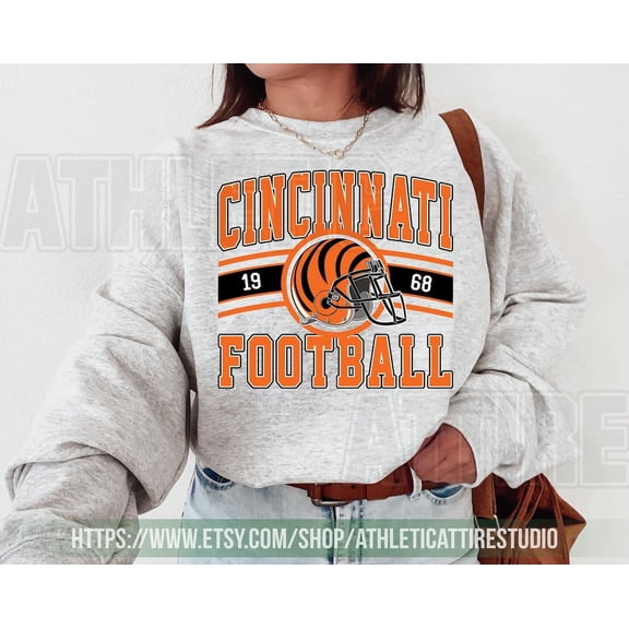 Cincinnati Football Vintage Crewneck Sweatshirt ,90s Football Game Day Sweater