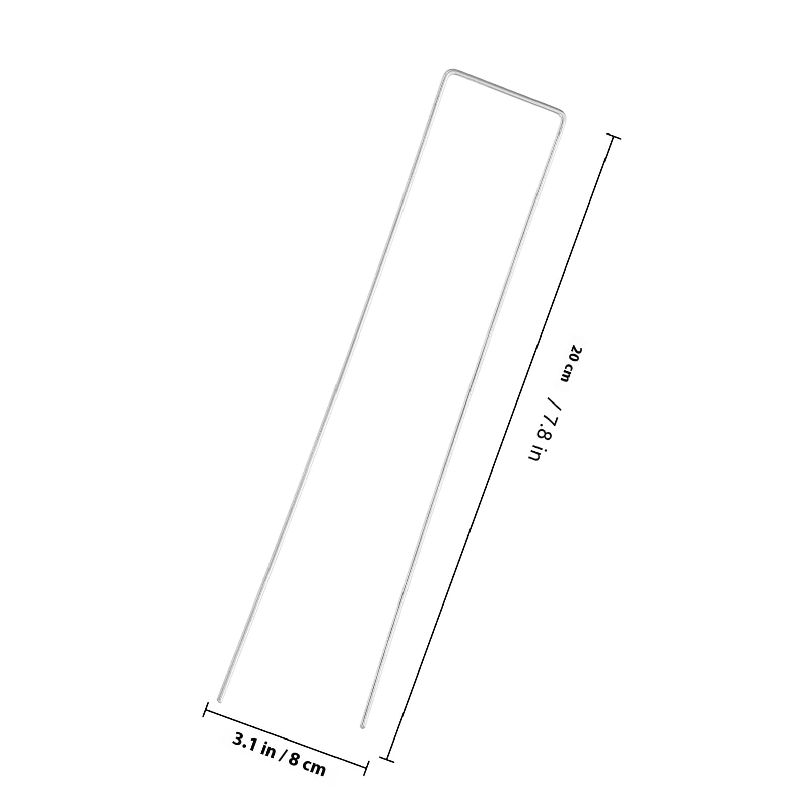 Toyandona U-Shaped Garden Stakes Zinc Plated Steel Wire for Outdoor Fixing 100Pcs
