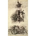thumbnail image 2 of Michelangelo 10x14 White Modern Wood Framed Museum Art Print Titled - The Fall Of Phaeton-4, 2 of 4