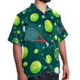 thumbnail image 2 of Tennis Men's Button Down Hawaiian Print Short Sleeve Casual Summer Beach Shirts, 2 of 6