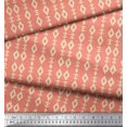 thumbnail image 2 of Soimoi Orange Moss Georgette Fabric Artistic Geometric Decor Fabric Printed Yard 42 Inch Wide, 2 of 5