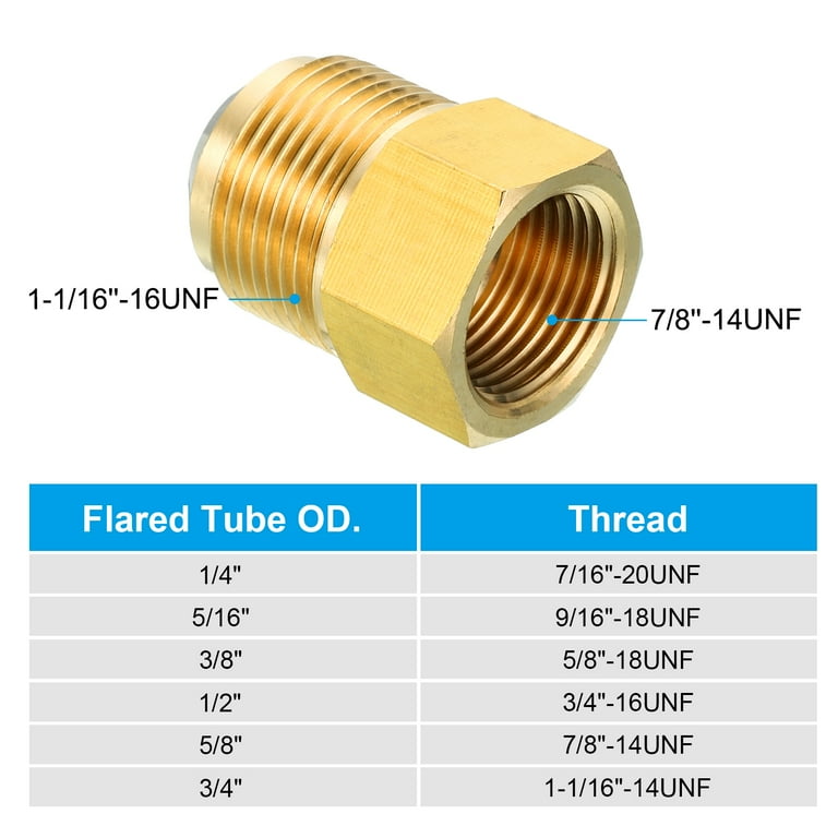3/8" SAE Male Flare To 1/4" Barb Brass Hose Fitting Adapter - Single Piece Connector