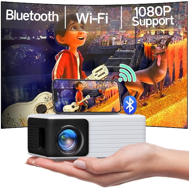 Ios Support Projector Mini Mini Projector, Portable Video Projector with 1080P HD Support, WiFi ...