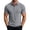 Gray, variant on hoksml Men's Polyester Fabric Short Sleeve Collared Shirt, Snap Button Placket Side Seam Detail Slim Fit Solid Casual Golf Daily Top