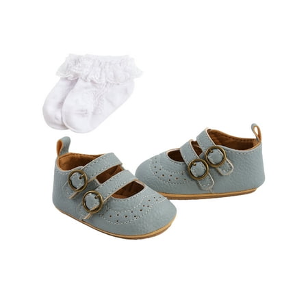

hirigin Baby Girls Mary Jane Flats Non-Slip Buckle Strap Princess Dress Shoes