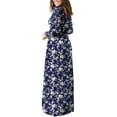 thumbnail image 3 of PPYOUNG Women Long Sleeve Loose Plain Maxi Pockets Dresses Casual Long Dresses, 3 of 3