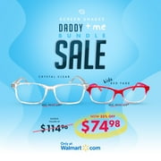 Screen Shades Mother's Day Bundle - Blue Light Blocking Computer Glasses - SS102 Crystal & SS602 Red Fade - UV Protection - Relieve Eye Strain and Prevent Headaches From Device Use and Gaming