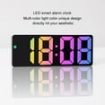 thumbnail image 5 of LED Mirror Digital Alarm Clock - Stylish Display with Time, Date & Temperature | Colorful Light Options & Dual Hanging Modes (Perfect for Bedroom & Office Decor)-Black Shell Mirror C Model, 5 of 10