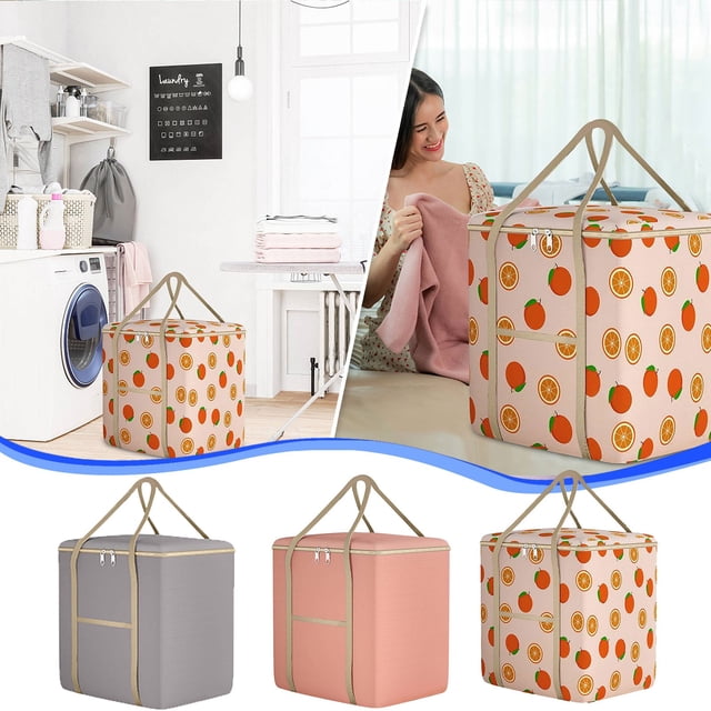 Bolsa de Almacenamiento Xihbxyly Colchas de Tela Gruesa Gran Capacidad 75 L