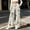 White, variant on Womens Straight Leg Jeans Flower Print Baggy High Waisted Barrel Jeans Vintage Boho Denim Pants with Pockets Trendy Summer Streetwear Denim Floral Pants(White,L)