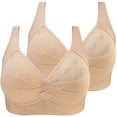 thumbnail image 2 of Hjlmsx Bras for Women No Underwire Comfortable Full Coverage Bras High Support Sports Bra Breathable Push Up Cotton Bra, 2 of 3