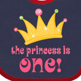 thumbnail image 4 of Inktastic Cute Princess is One 1st Birthday Girls Baby Bib, 4 of 4