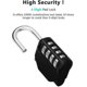 thumbnail image 2 of 4 -digit Combination Padlocks For Gym, School And Employees, Toolbox, Outdoor Unstruity Padlock, Black, 2 of 5