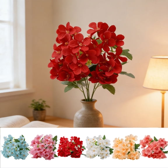 Jiaeri Artificial Flowers Blossom Branches Spring Indoor Decoration, Faux Flowers 12.2" Real Touch Silk for Wedding Home Bedroom Party Table Office Vase Arrangements