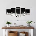 thumbnail image 2 of Elephant Stock Rome Skyline Bw Wall Art - Horizontal Multi Panel Canvas - Living Room Wall Decor - City Multi Panel - Black And White Decor - 29" x 12", 2 of 4