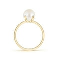 thumbnail image 2 of Angara Classic Solitaire Freshwater Cultured Pearl Ring in 14K Yellow Gold for Women | June Birthstone Jewelry for Her, 2 of 5
