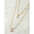 thumbnail image 4 of Time and Tru Women’s Layered Necklace with Cubic Zirconia Pendant, 4 of 4