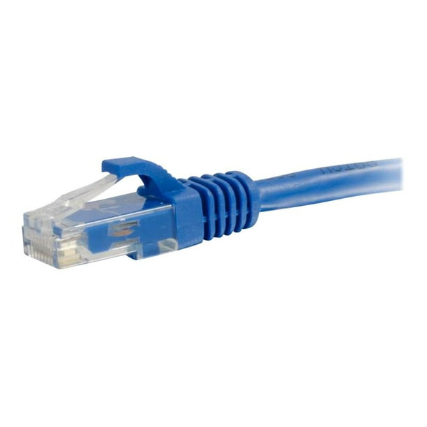 C2G CAT 6a Ethernet Cat6a 12ft UTP Câble Sans Blindage () - PoE - Bleu - Câble de Raccordement - RJ-45 (M) à RJ-45 (M) - 12 ft - UTP -