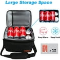 thumbnail image 2 of Insulated Lunch Bag for Men Women, Leakproof Reusable Insulated Lunch Bag with Adjustable Shoulder Strap Durable Waterproof Picnic Box for Work School Outdoor Freezable Lunch Container Bag-Pure Black, 2 of 7