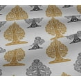 thumbnail image 4 of oneOone Cotton Jersey White Fabric Floral & Flying Swan Block Sewing Fabric By The Yard Printed Diy Clothing Sewing Supplies 58 Inch Wide, 4 of 4