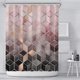 thumbnail image 1 of Marble Shower Curtain, Pink Ombre Waterproof Colorful Geometric Grid Bath Decor - 72 Inch Color2, 1 of 4