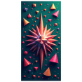 thumbnail image 2 of Neon Geometric Star Banner Backdrop Futuristic Cosmic Wall Art for Party Decorations Events Room Decor Photography Props and Background, 2 of 4