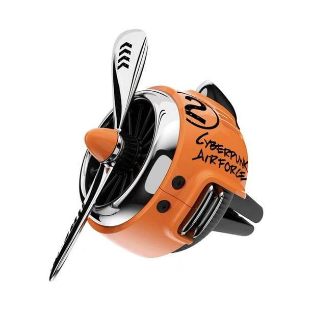 Ambientador para coche, aromaterapia, difusor de aceite esencial, clip para medallón con 5 piezas de repuesto (naranja punk)