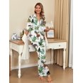 thumbnail image 2 of Ekouaer Silk Satin Pajamas Set Women Short Sleeve Pj Sets Button Down Sleepwear 2 Piece Soft Loungewear, 2 of 6
