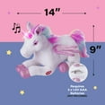 thumbnail image 4 of Peluche de Unicornio con Alas Batientes Dazmers Unicornio Musical Rosa con Luces y Sonidos Mágicos, 4 of 9