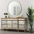 thumbnail image 2 of Pemberly Row 4 Door 72" Mirrored Sideboard in Hand Rubbed Antique Gold, 2 of 10