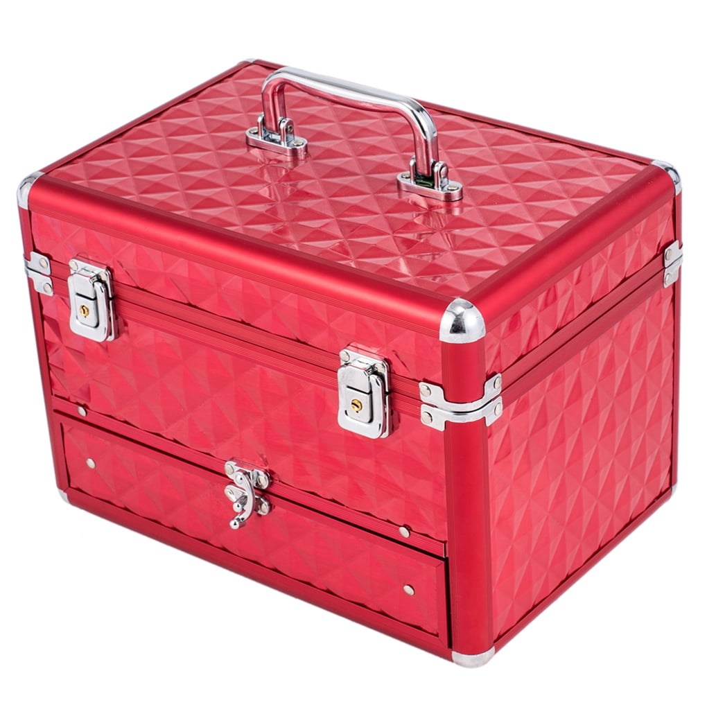 Makeup Train Case Nail Polish Storage Case Professional Organizer